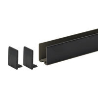 Wangenschuh 19 mm Schwarz inkl. 2 Endkappen – Ansicht 1