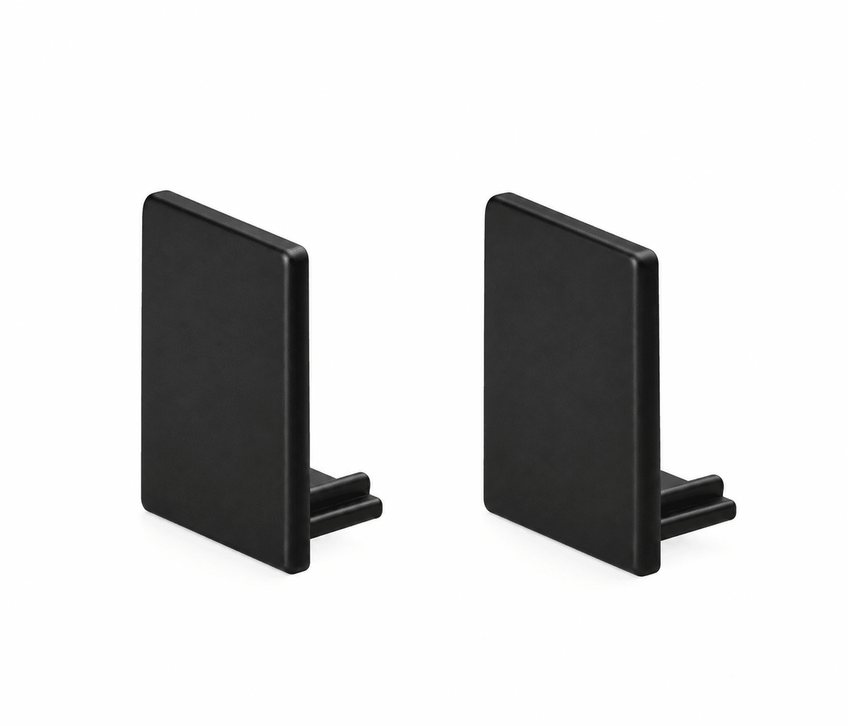 Endkappen-Set 16 mm Schwarz für Wangenschuh (2 Stück)