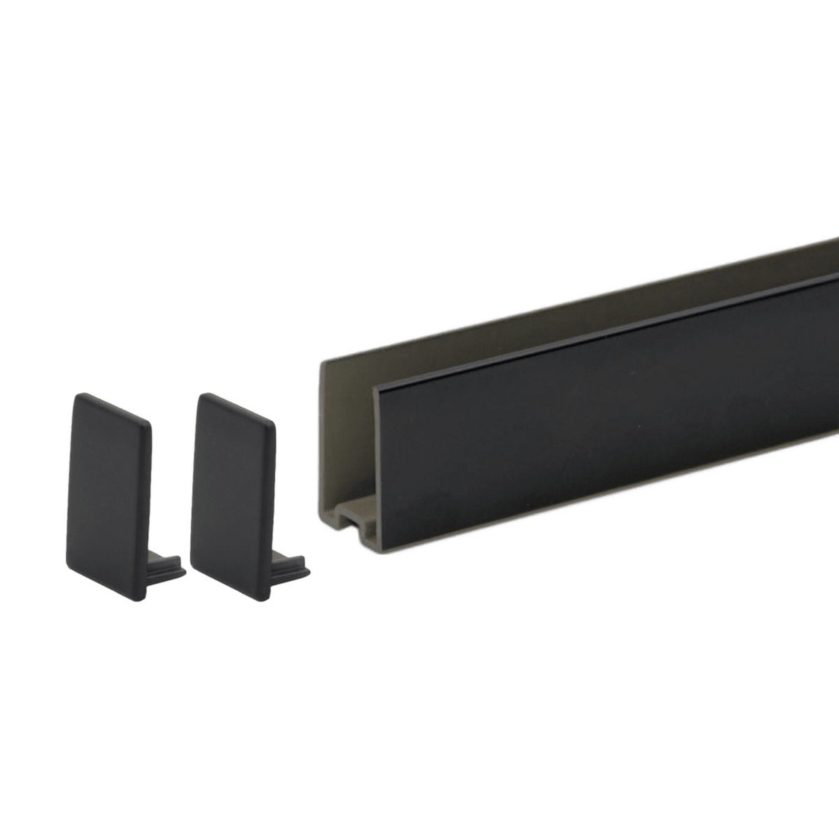 Wangenschuh 16 mm Schwarz inkl. 2 Endkappen