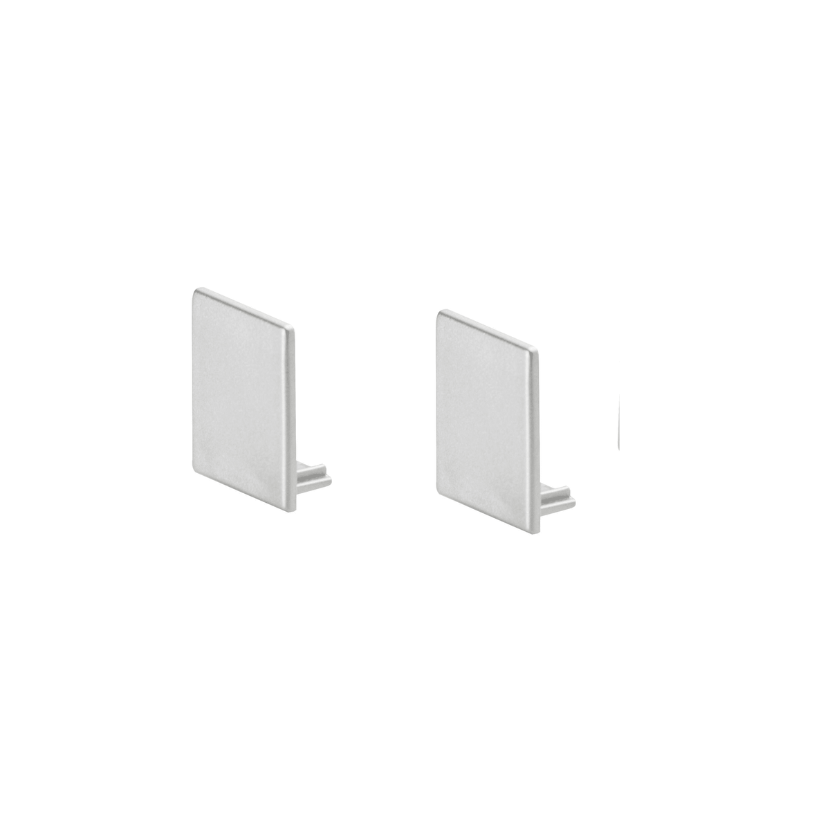 Endkappen-Set 25 mm Edelstahl-Optik für Wangenschuh, 2 Stück