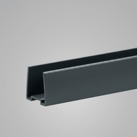 Wangenschuh 25 mm Anthrazit mit 2 Endkappen – Ansicht 2