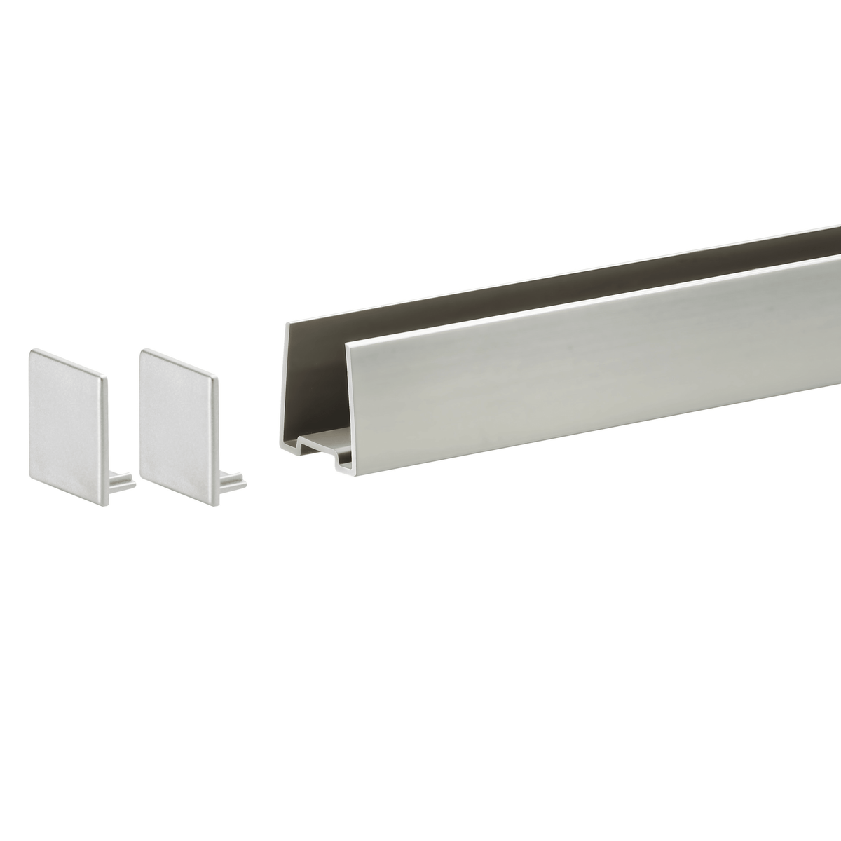 Wangenschuh 25 mm Edelstahl-Optik inkl. 2 Endkappen