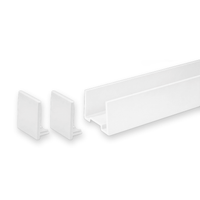 Wangenschuh 25 mm Weiß inkl. 2 Endkappen – Ansicht 1