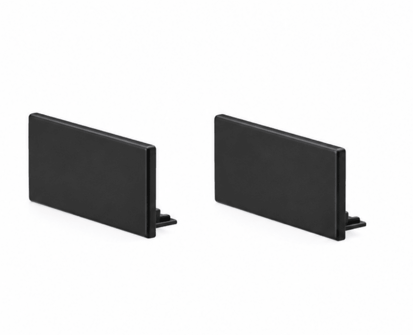 Endkappen-Set 50 mm Schwarz für Wangenschuh (2 Stück)
