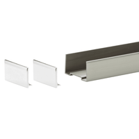 Wangenschuh 50 mm Edelstahl-Optik inkl. 2 Endkappen – Ansicht 1