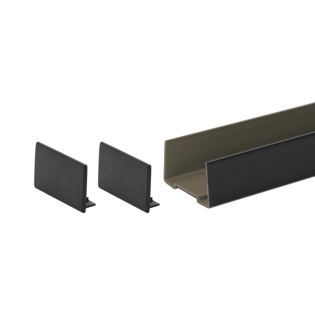 Wangenschuh 50 mm Schwarz inkl. 2 Endkappen
