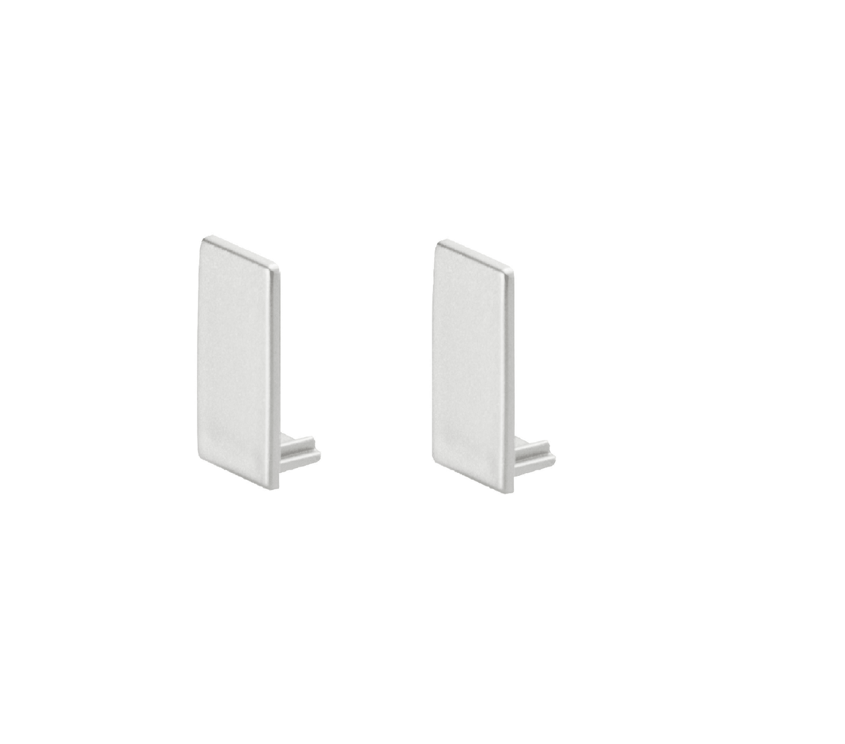 Endkappen-Set 16 mm Edelstahl-Optik für Wangenschuh (2 Stück)
